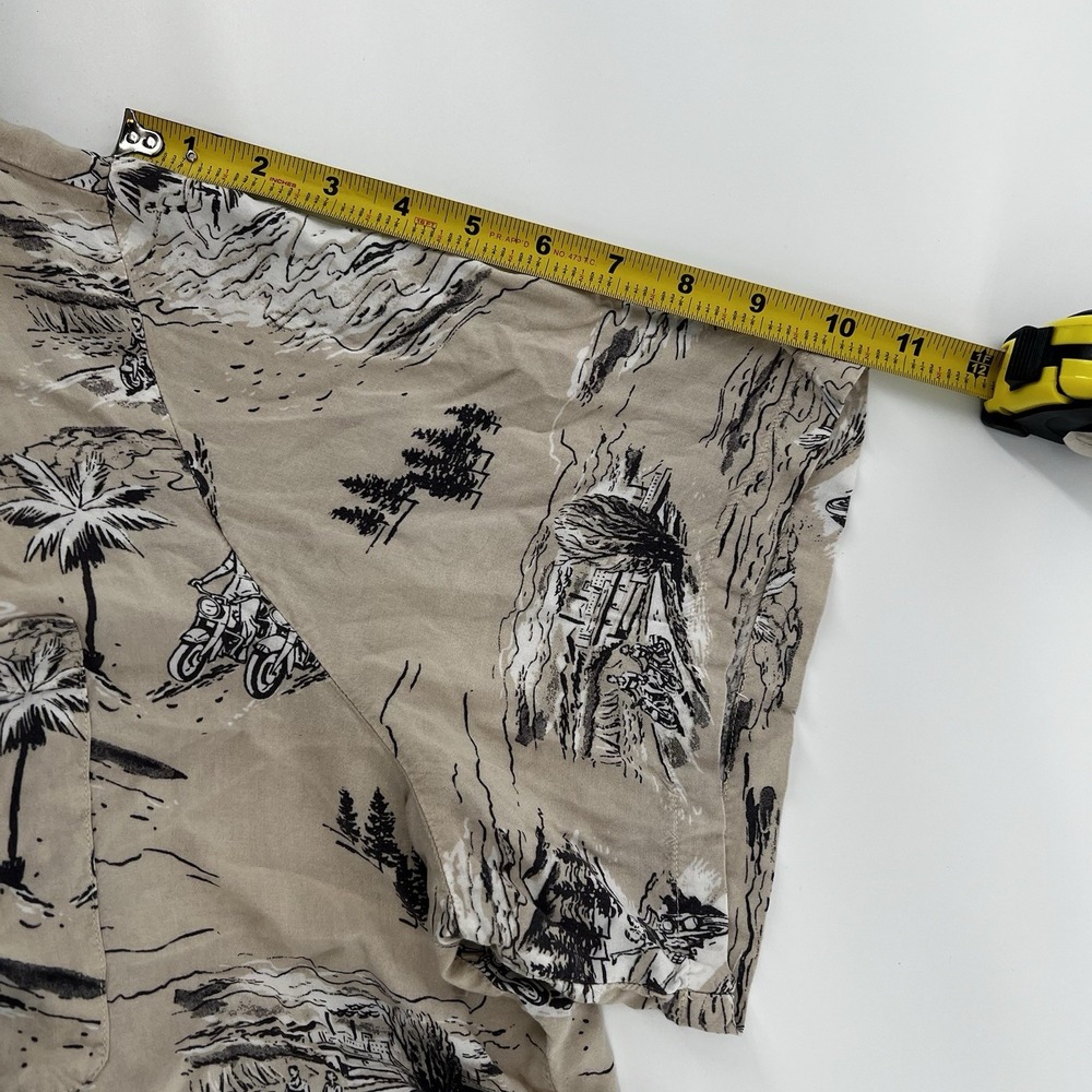 Harley Davidson Shirt Men's XL Hawaiian Motorcycle Aloha Palm Trees Rayon Surf‎ - Picture 11 of 14